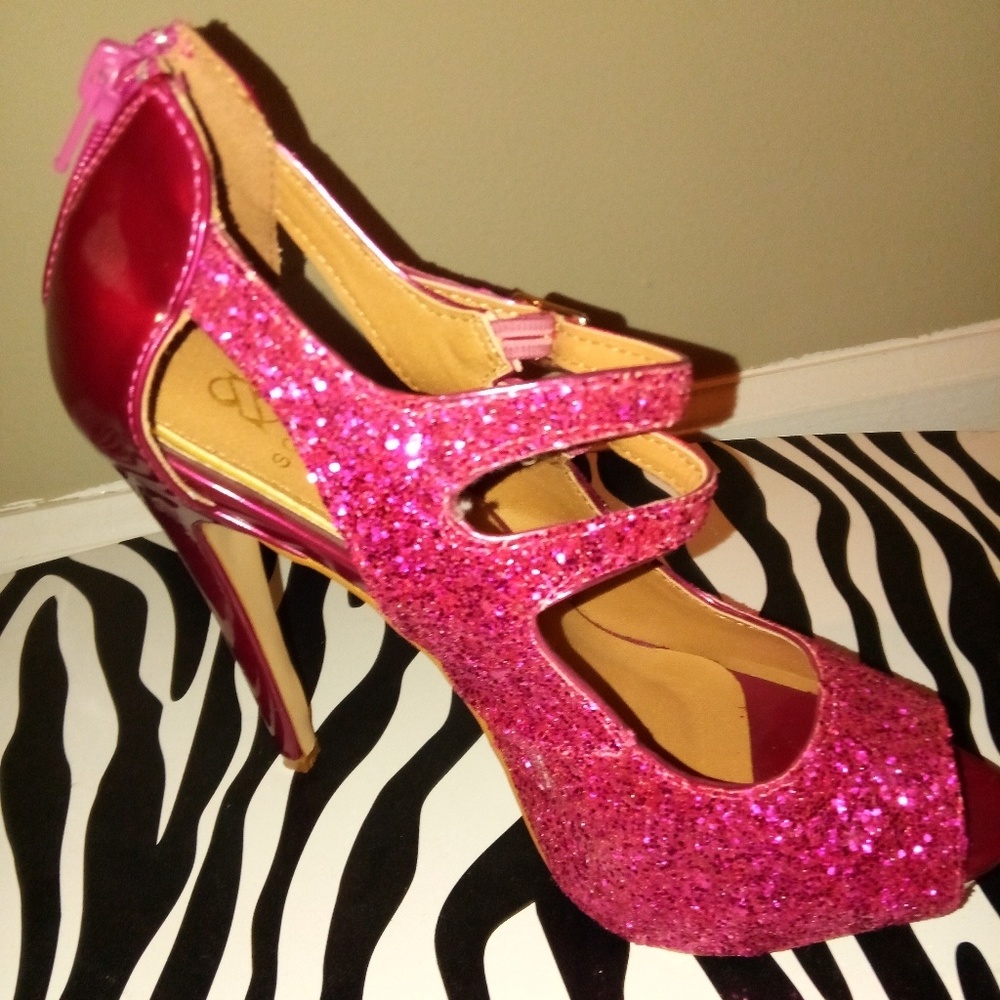 Pink Sparkled Sandal heels